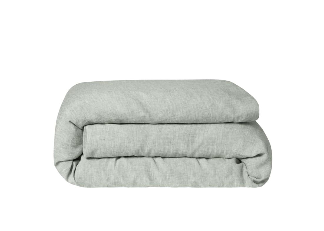 Lazy Linen Duvet Cover - Superking - Duck Pond Teal Marle