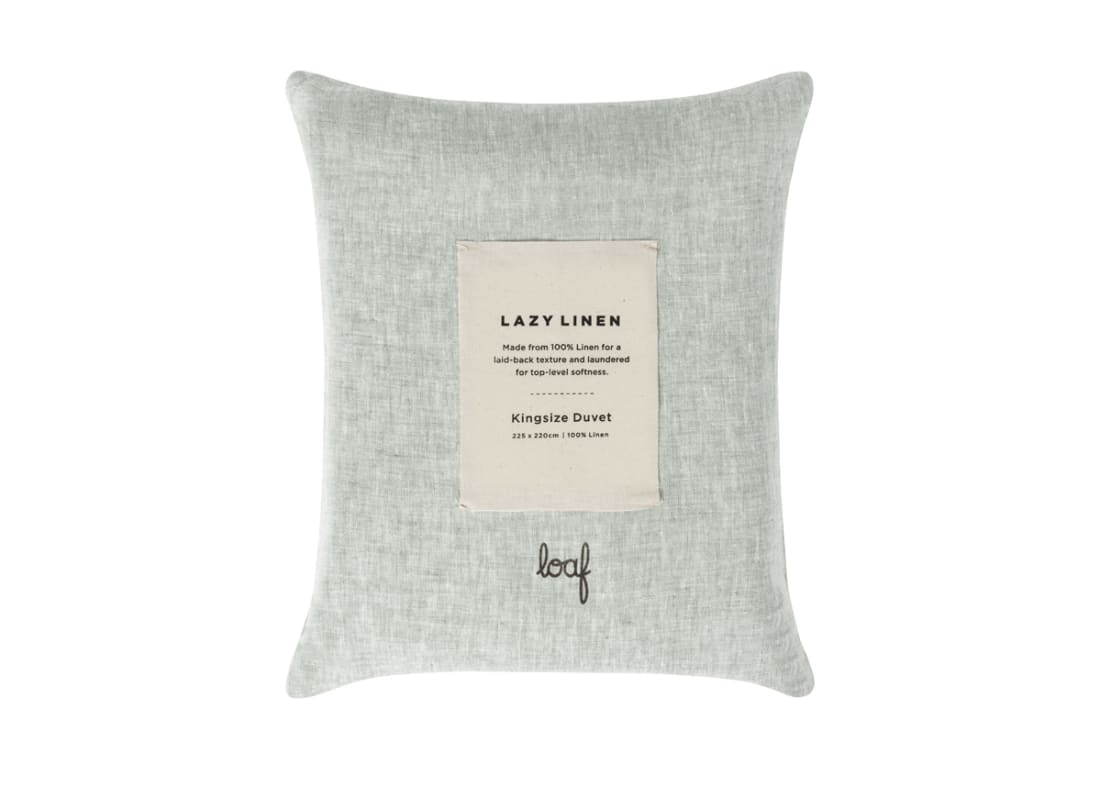 Lazy Linen Duvet Cover - Superking - Duck Pond Teal Marle