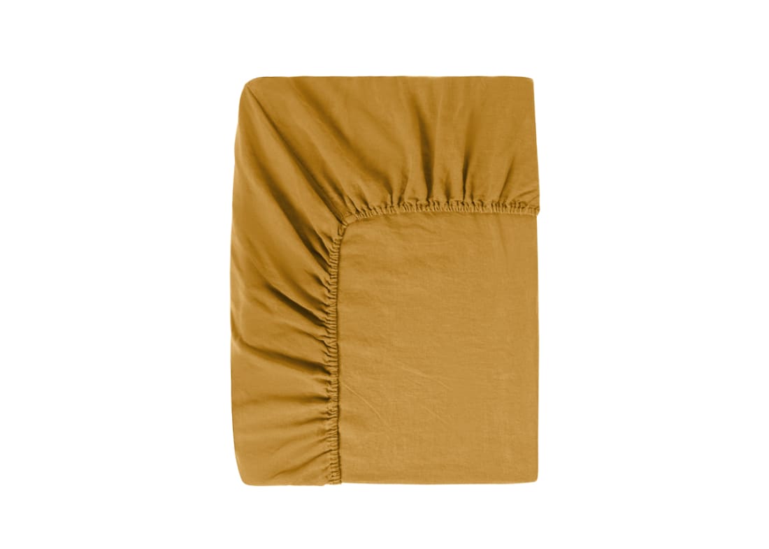 Lazy Linen Fitted Sheet - Superking - Butterscotch