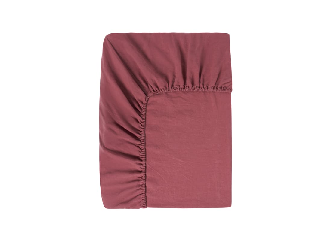 Lazy Linen Fitted Sheet - Superking - Raspberry Fool