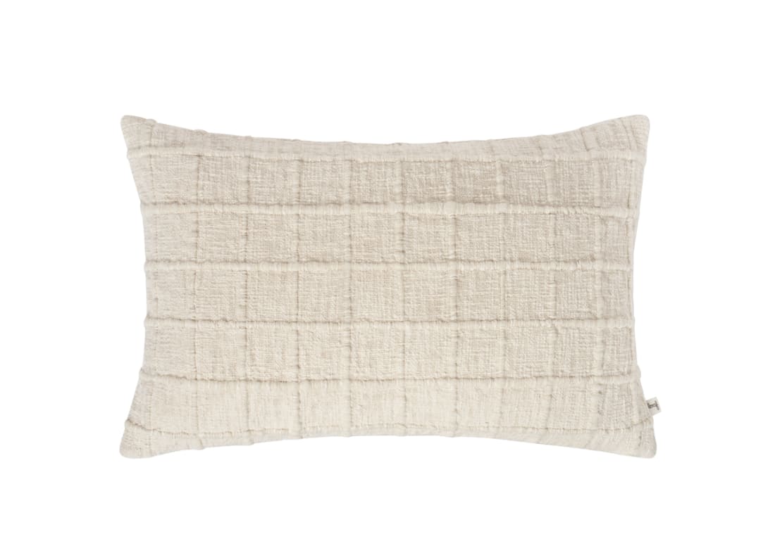 Griddy Cushion 40 x 66 cm in Chalk