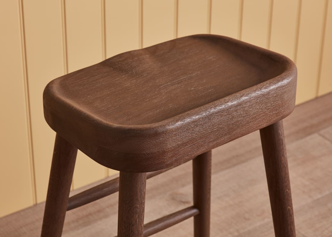 Bumble Kitchen Stool in Dark Oak