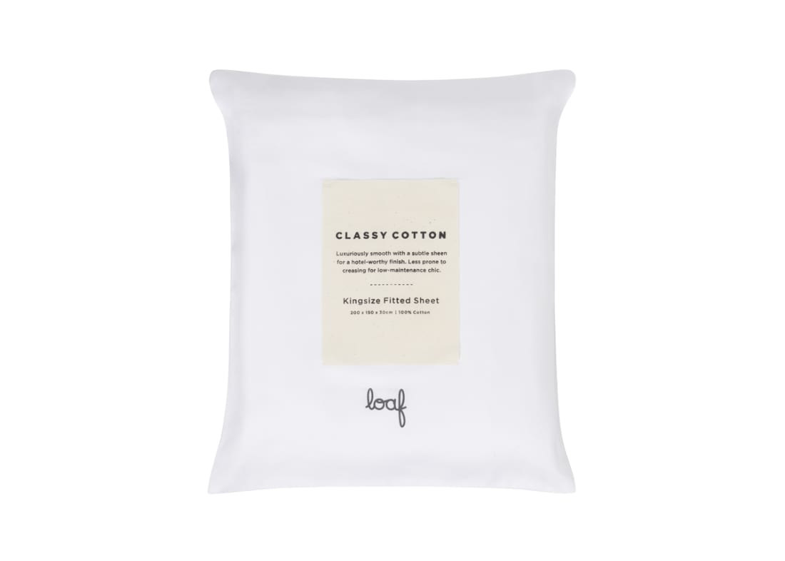 Classy Cotton Fitted Sheet Superking in Icing Sugar