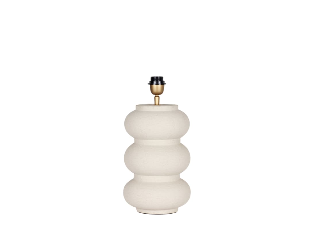 Triple Scoop Ceramic Lamp - Large - Sandcastle Beige