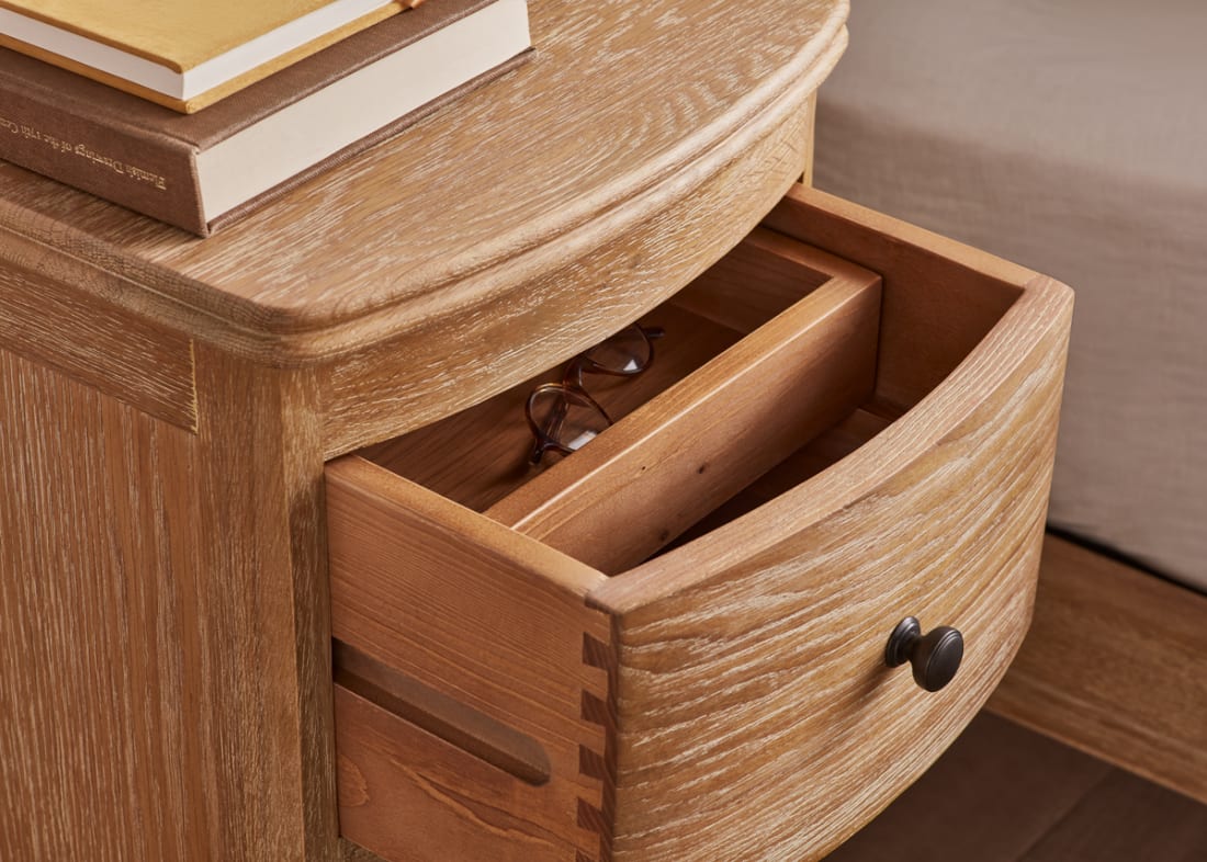 Bastille Side Table in Whitewashed Oak
