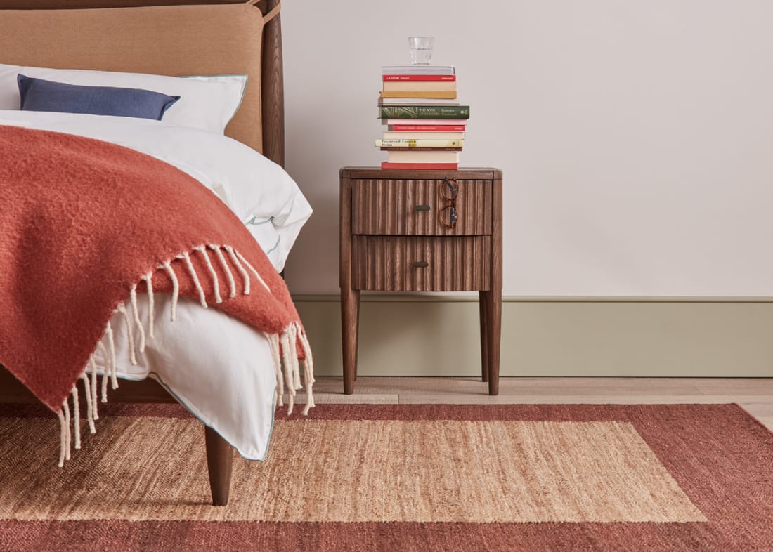 Heyday Side Table in Dark Oak with the Bagel Bed