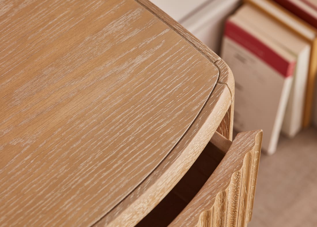 Heyday Side Table in Whitewashed Oak