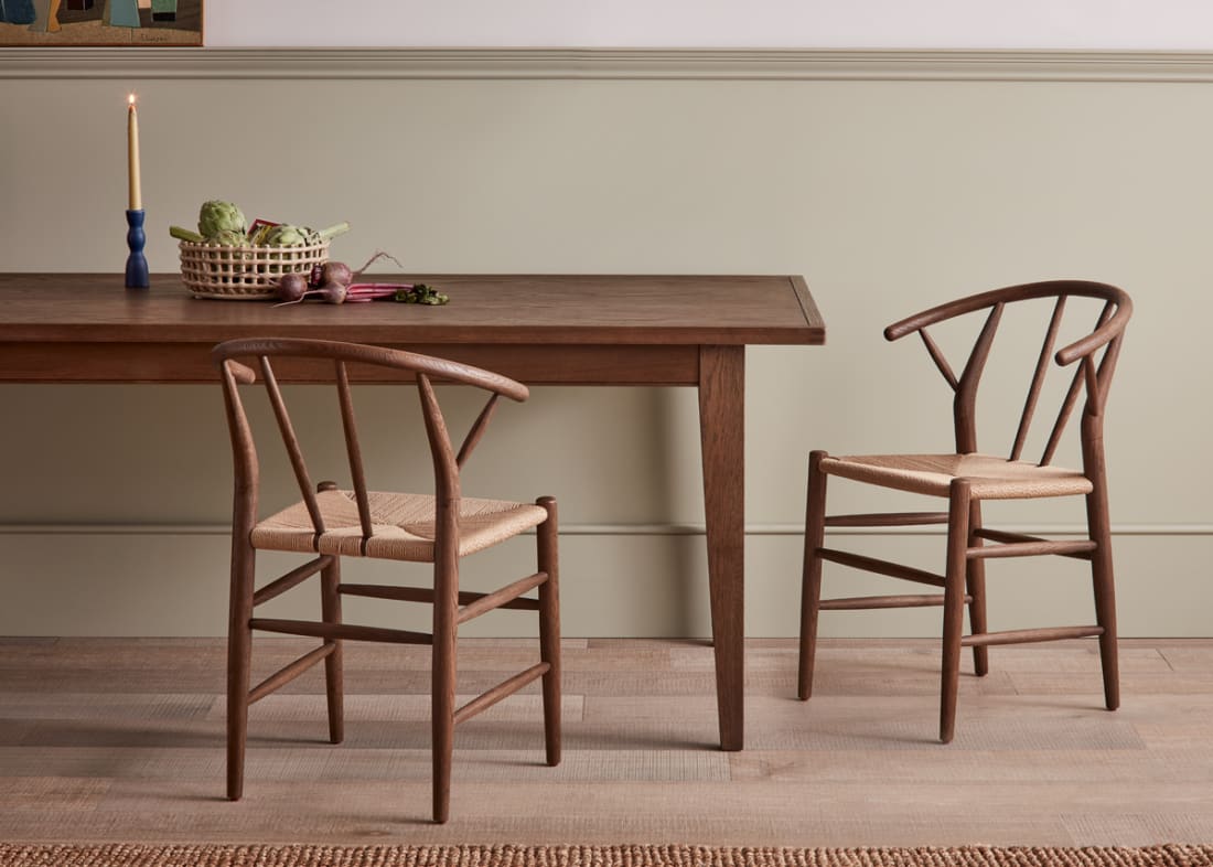 Pitstop Pair of Chairs in Dark Oak with the Bread Kitchen Table