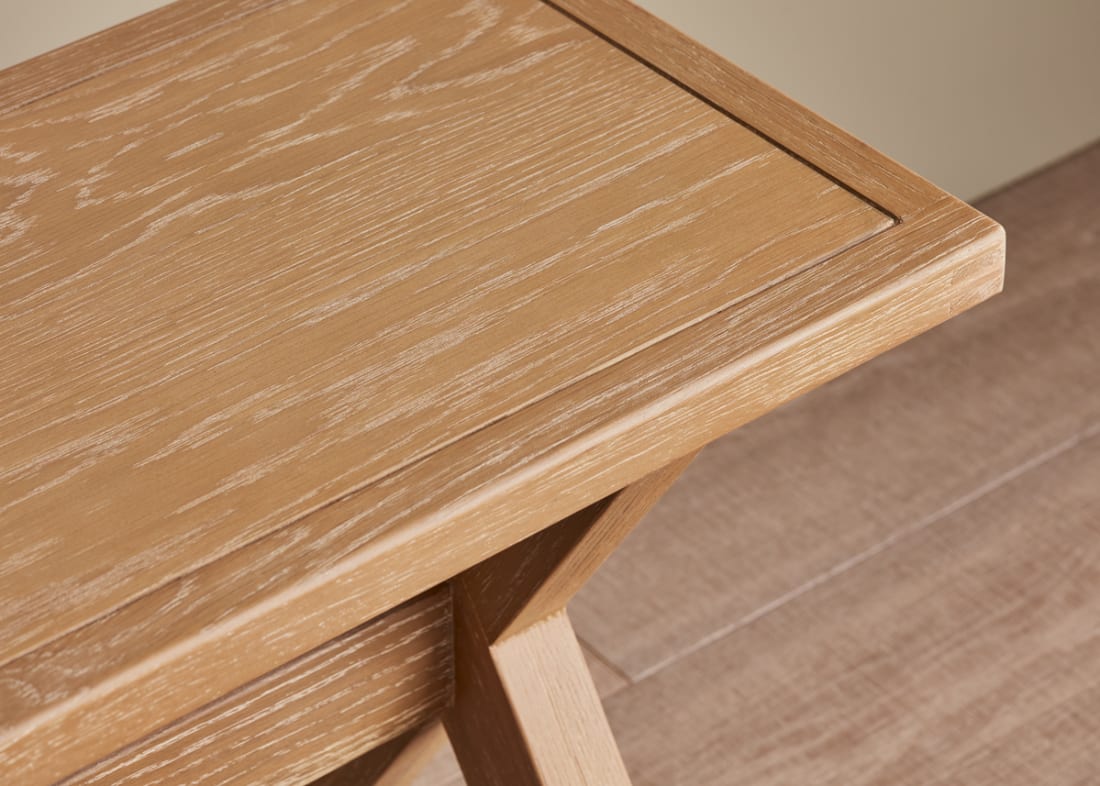 Scooch Kitchen Bench in Whitewashed Oak
