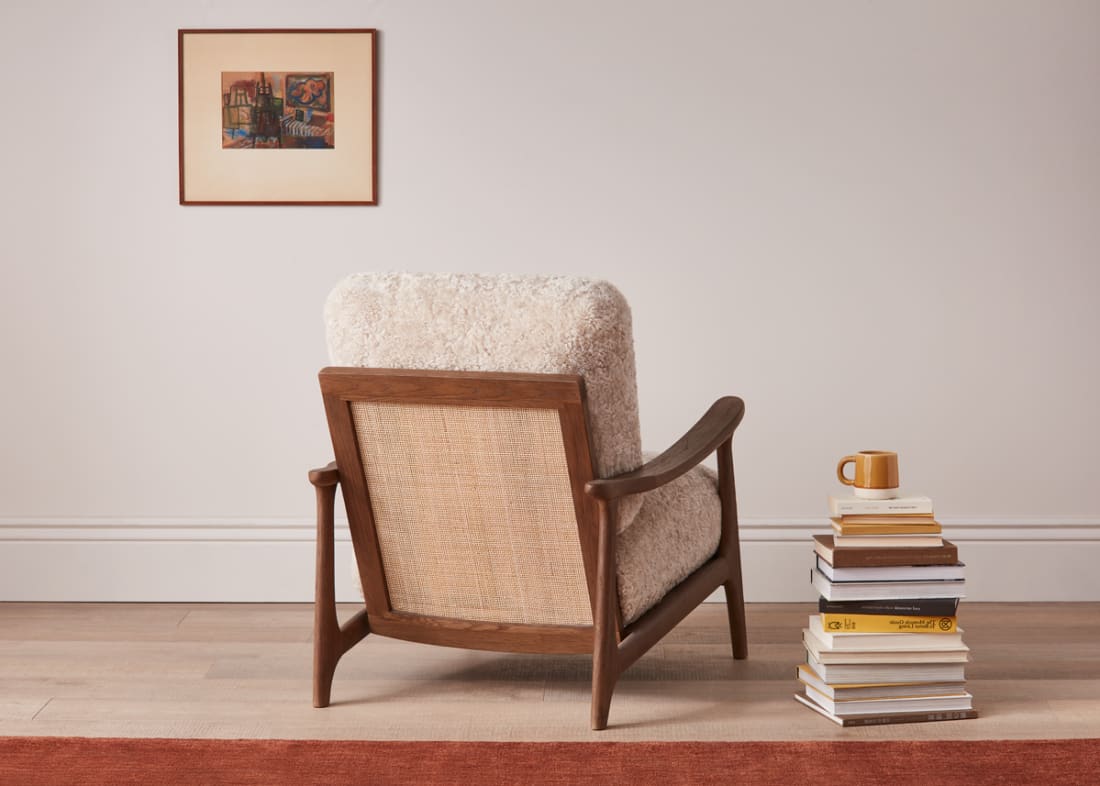 Shearer Squishbag Accent Chair in Dark Oak