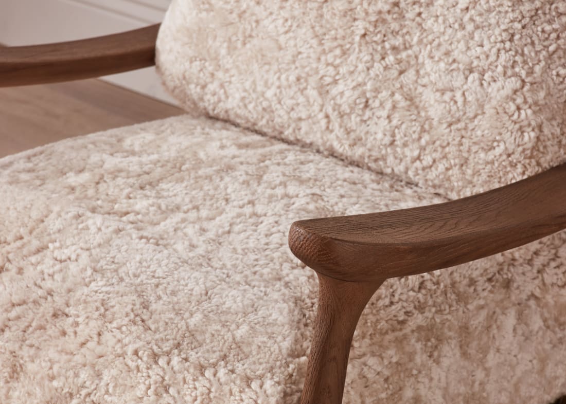 Shearer Squishbag Accent Chair in Dark Oak