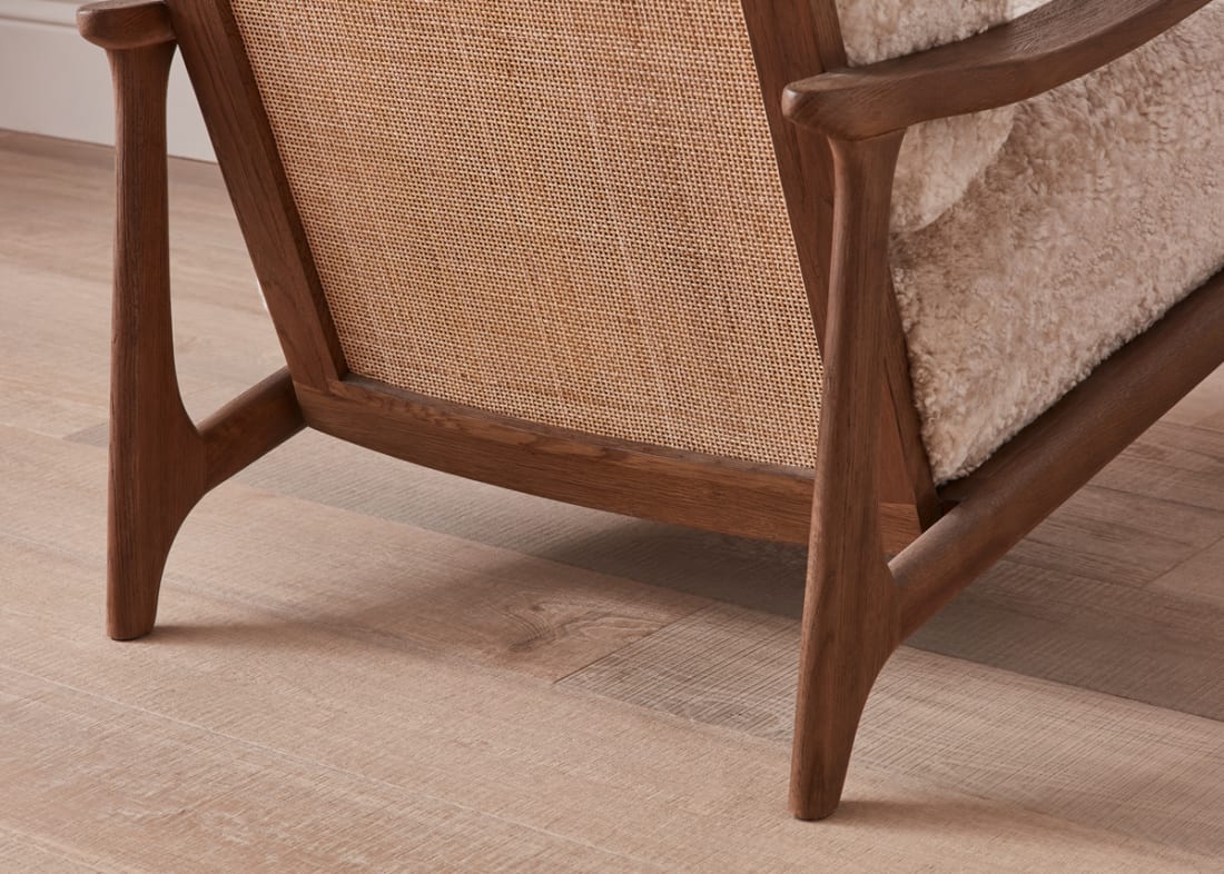 Shearer Squishbag Accent Chair in Dark Oak