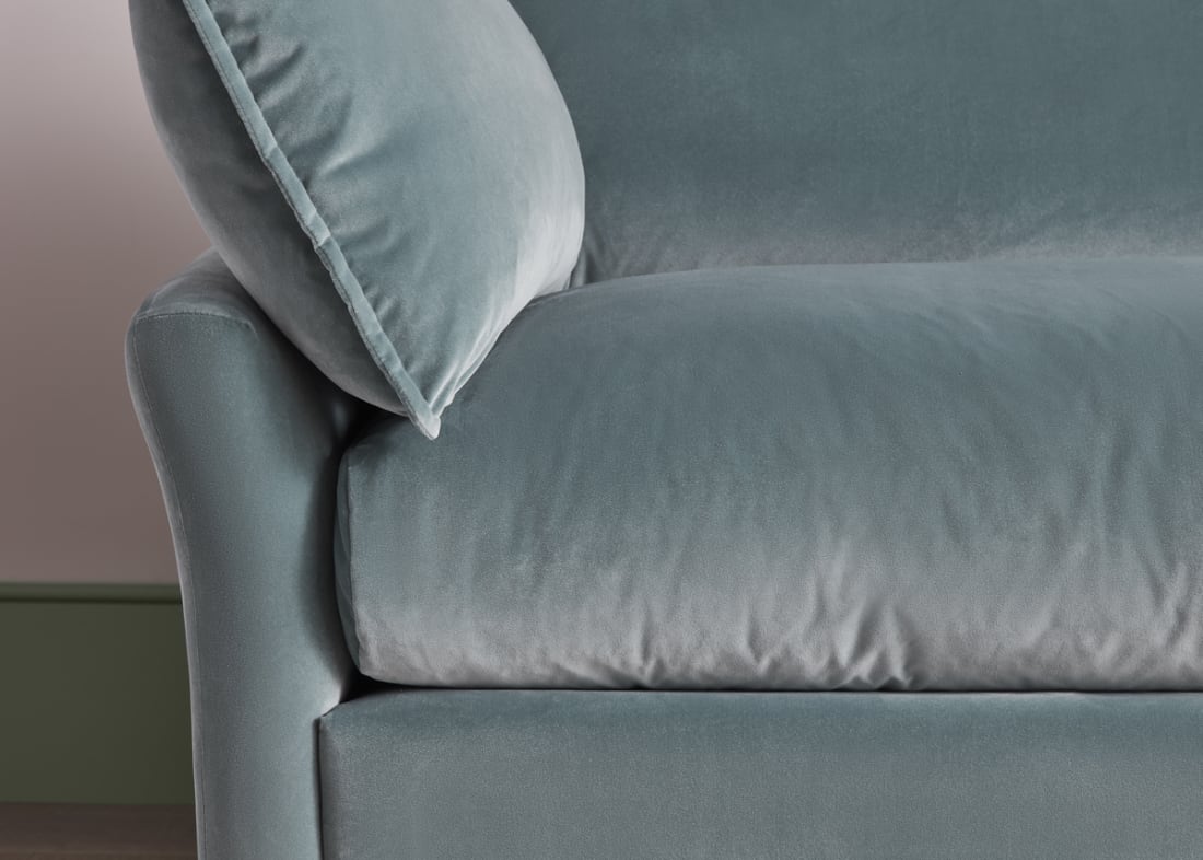 Brioche Sofa Bed in Tidepool Teal Velvet