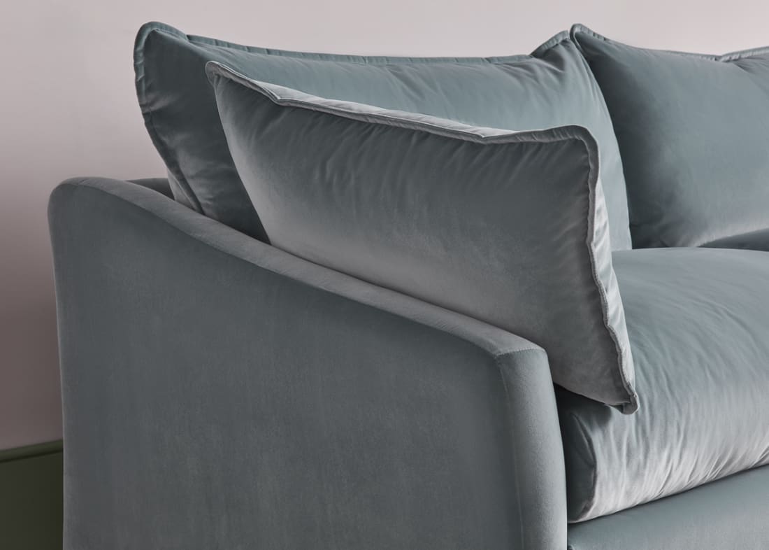 Brioche Sofa Bed in Tidepool Teal Velvet