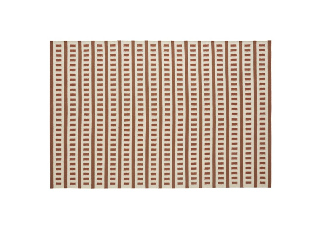 Laddery Wool Rug - 140cm x 200cm - Conker Clash and Chocolate Chops Brown