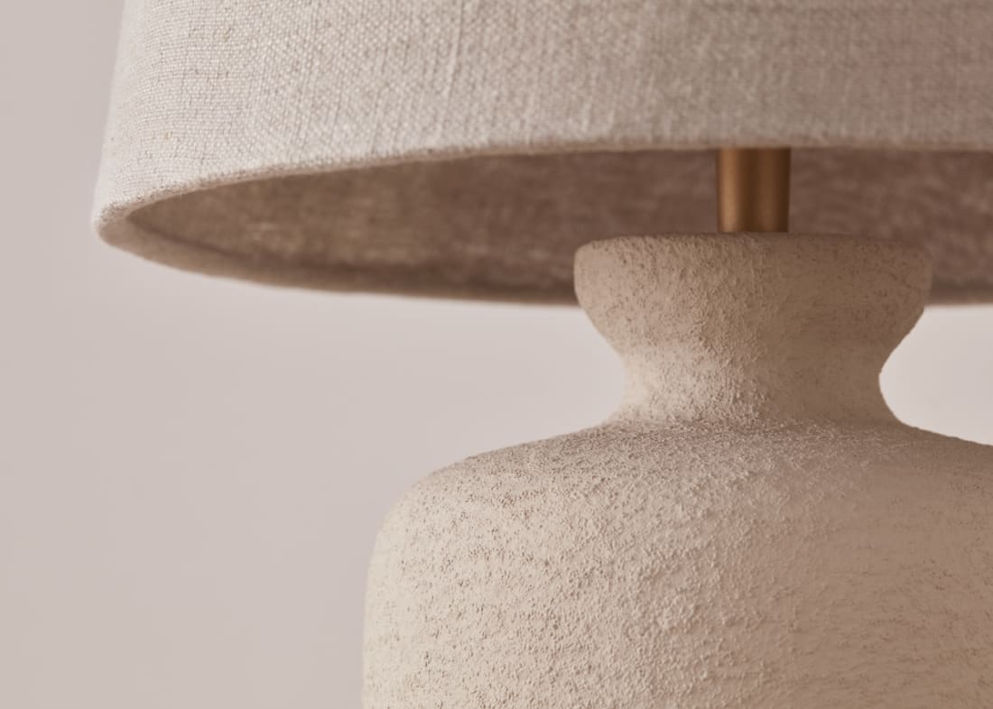 Dapple Ceramic Table Lamp - Small - Sandcastle Beige