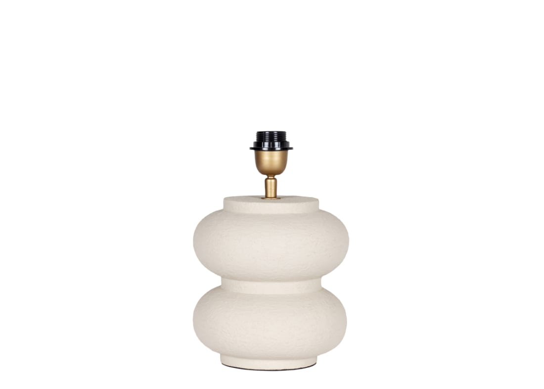 Double Scoop Ceramic Lamp - Medium - Sandcastle Beige