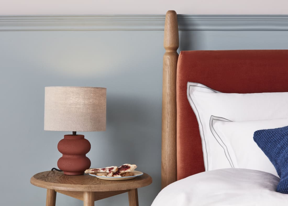 Double Scoop Ceramic Lamp - Small - Cinnamon Sticks Orange