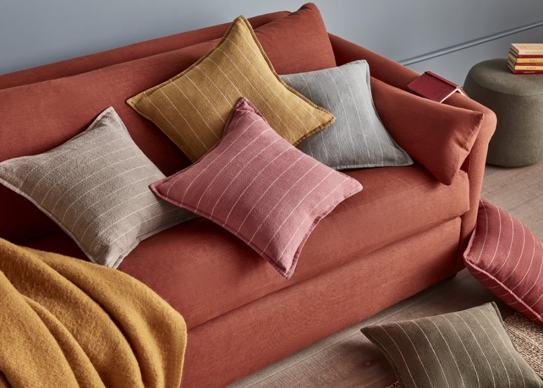 Stripey Stitch Linen Cushion range