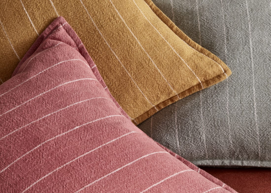 Stripey Stitch Linen Cushion range