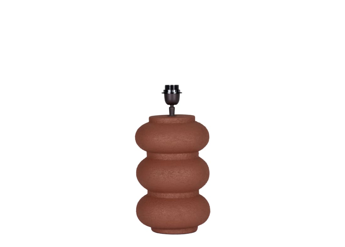 Triple Scoop Ceramic Lamp - Large - Cinnamon Sticks Orange
