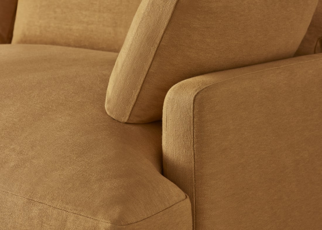 Squisharoo Sofa Bed in Honey Pot Yellow Linen