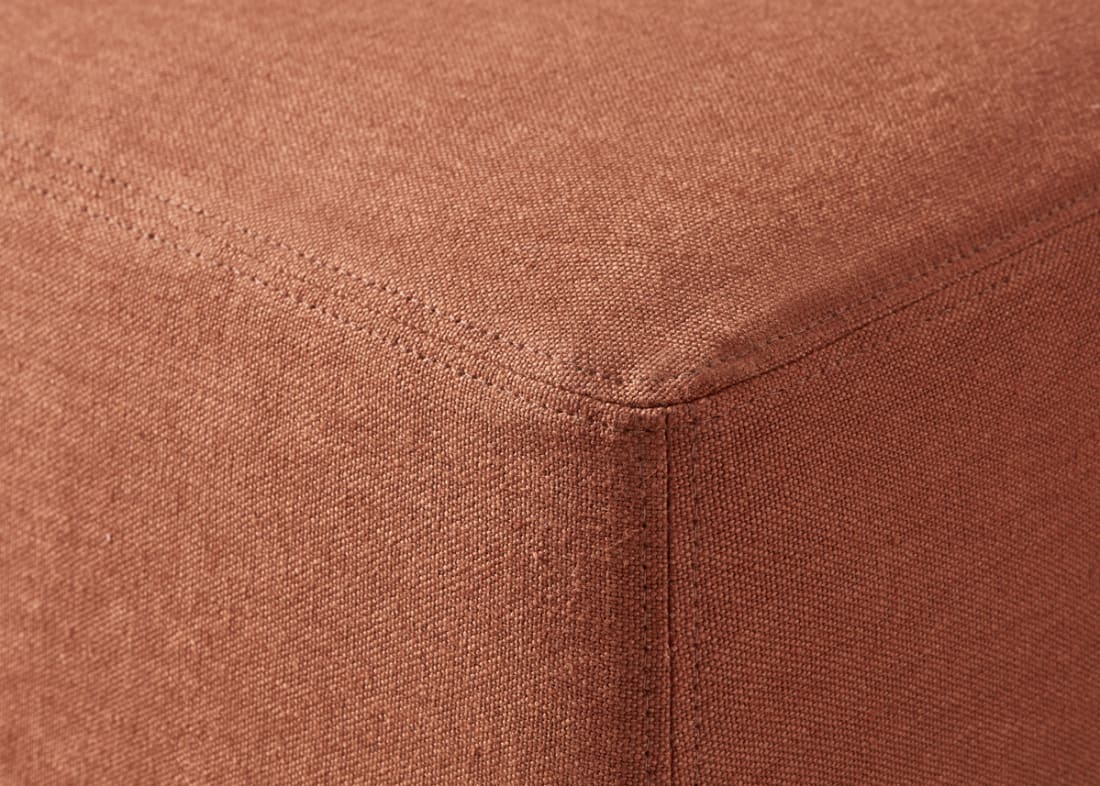 Bruges Footstool in Marmalade Clever Linen