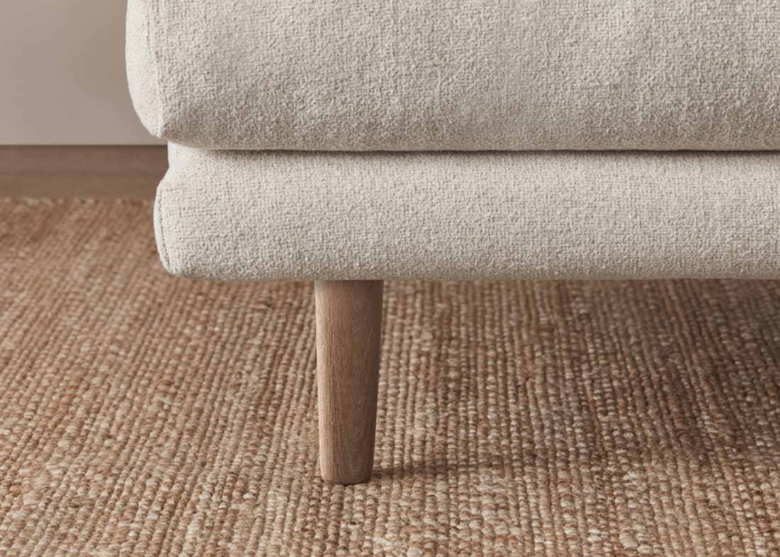 Jeffers Armchair in Whipped Cream White Boucle