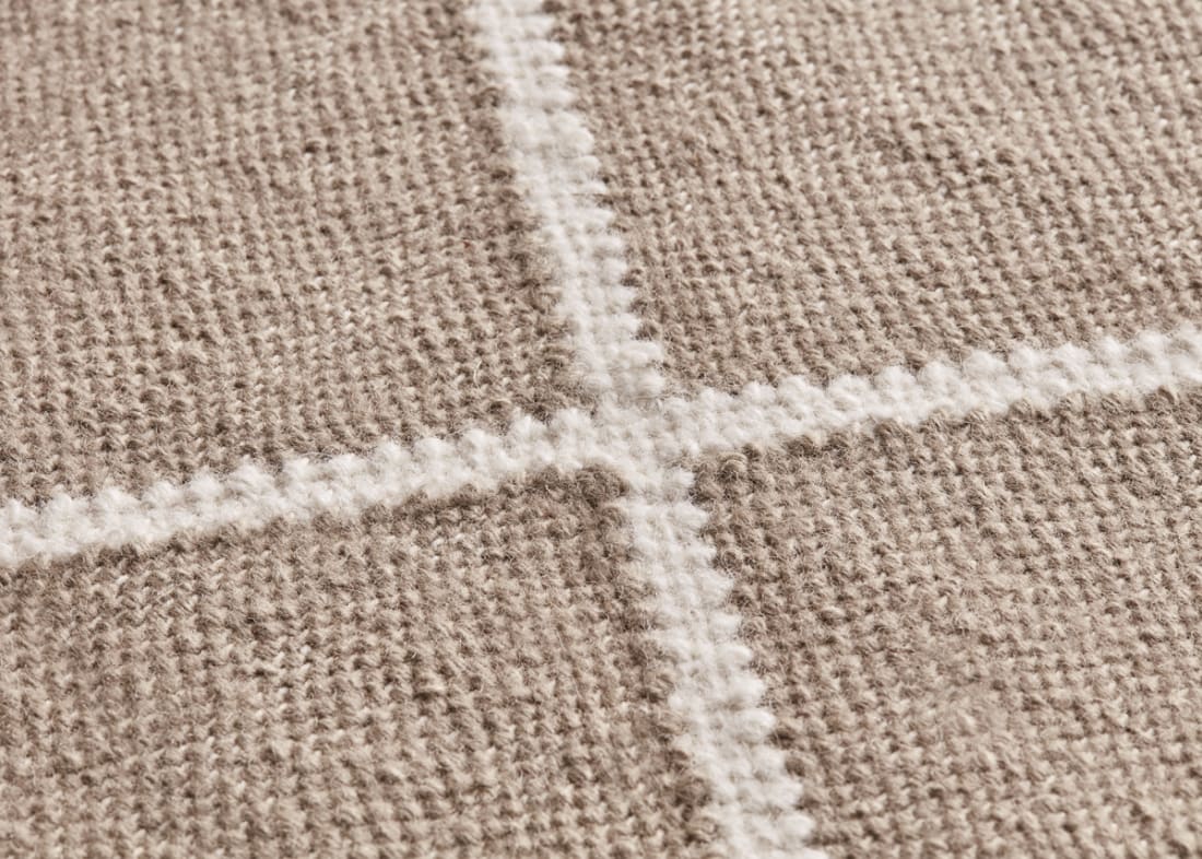 Crissy Crossy Wool Rug - 140cm x 200cm - Truffle Taupe