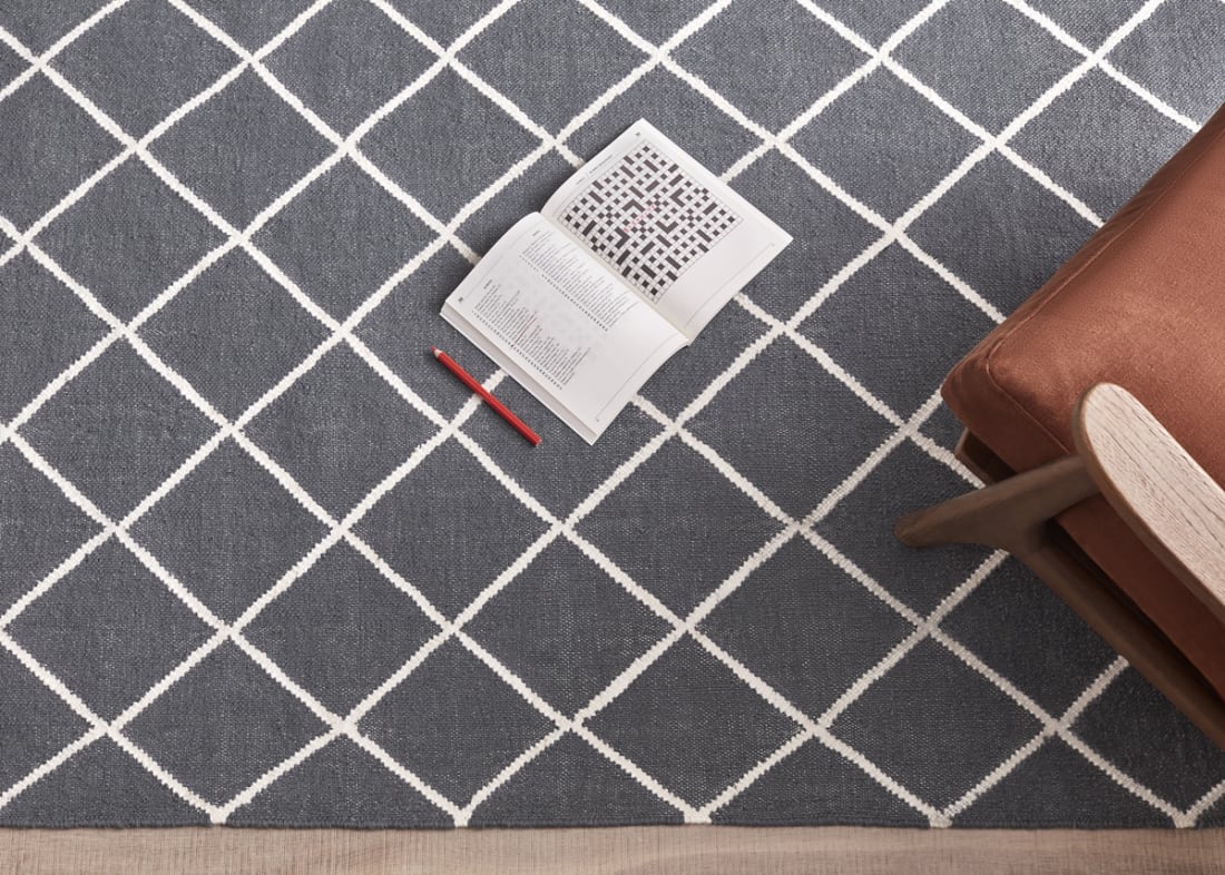 Crissy Crossy Wool Rug - 300cm x 400cm - Deckchair Blue