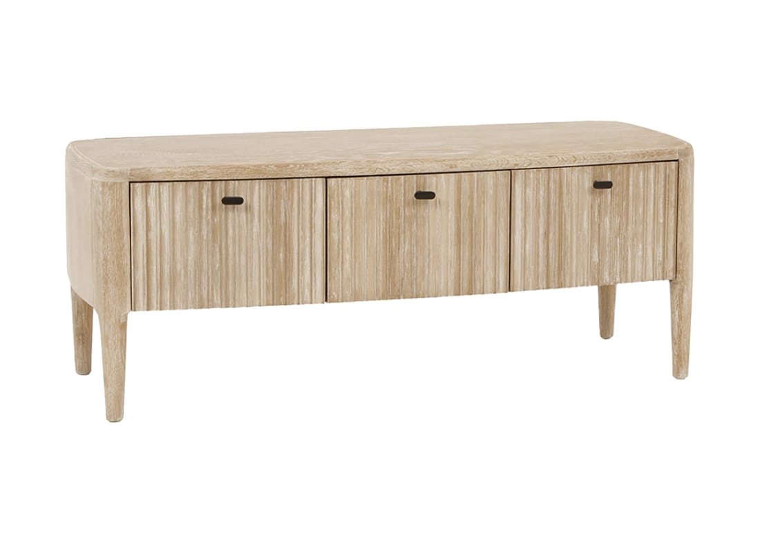 Heyday Media Unit - Medium - Whitewashed Oak