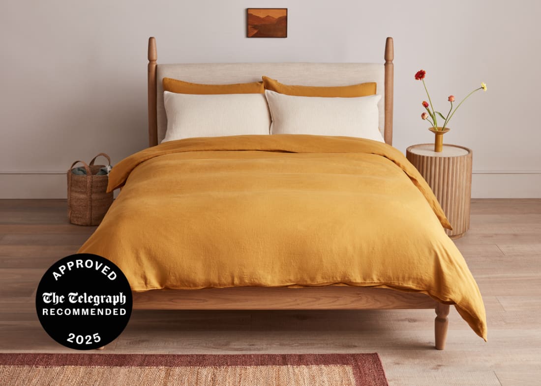 Lazy Linen Duvet Cover - Superking - Butterscotch