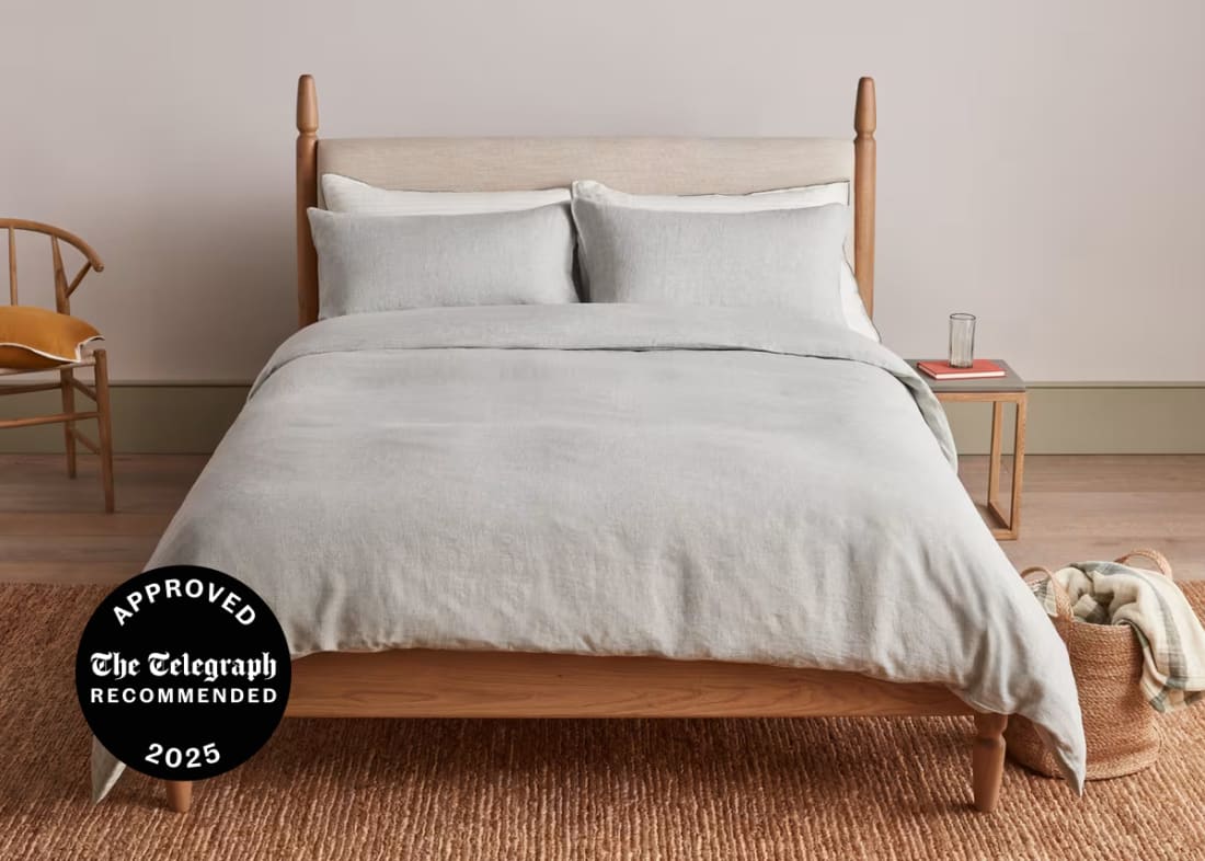 Lazy Linen Duvet Cover - Superking - Duck Pond Teal Marle