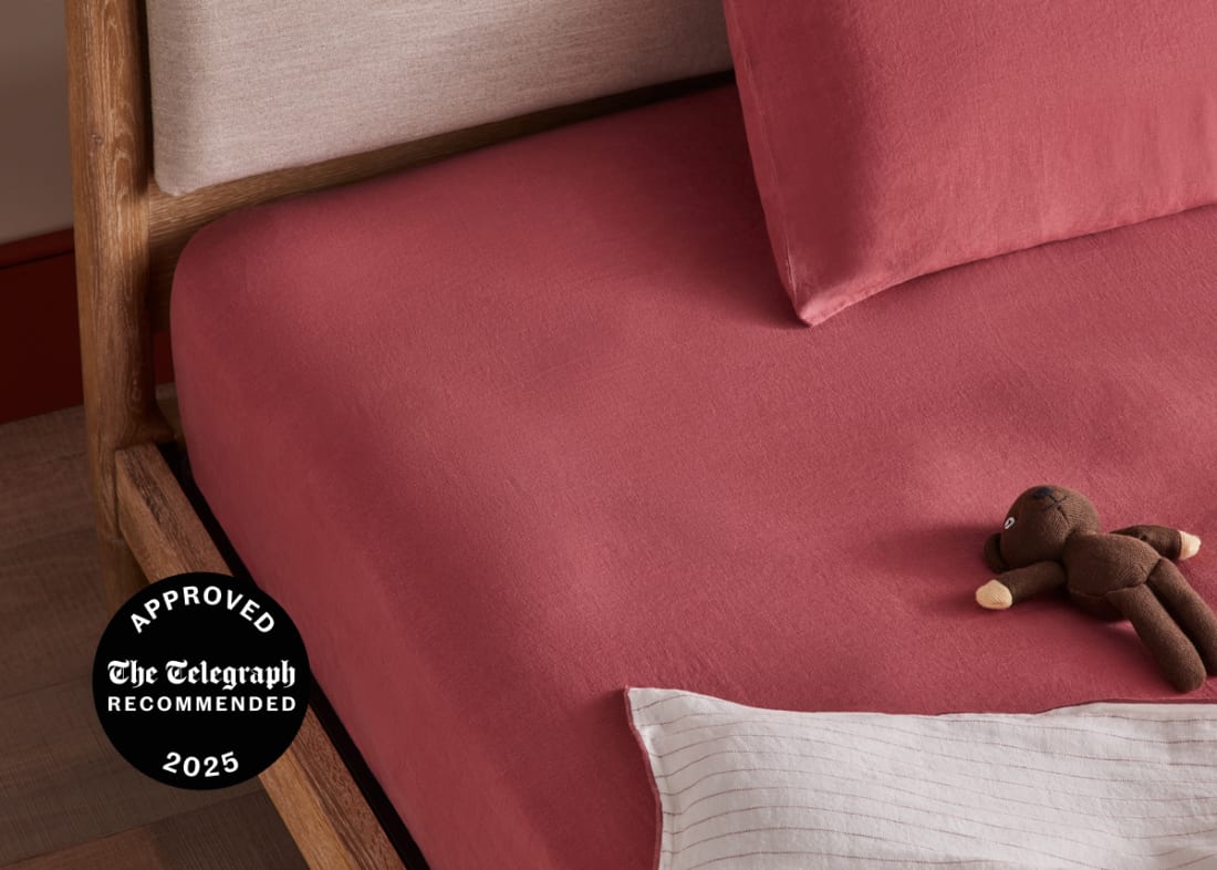 Lazy Linen Fitted Sheet - Superking - Raspberry Fool