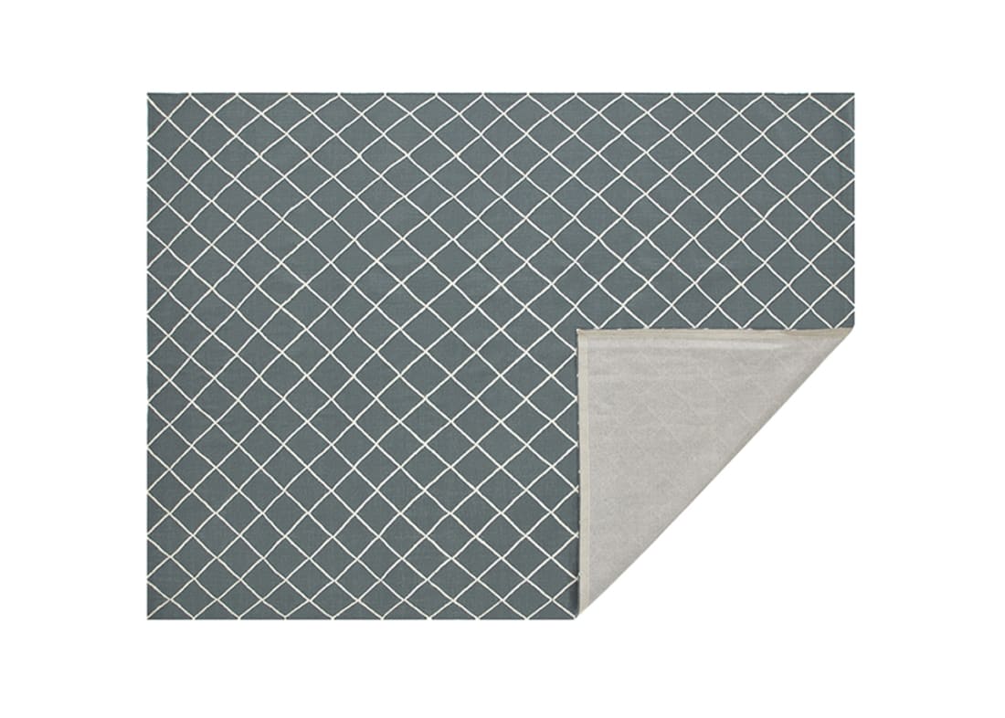 Crissy Crossy Wool Rug - 300cm x 400cm - Deckchair Blue