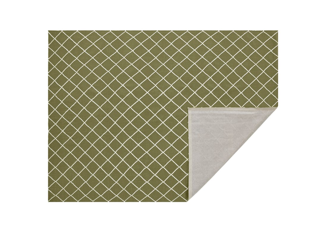 Crissy Crossy Wool Rug - 300cm x 400cm -  Stinging Nettle Green