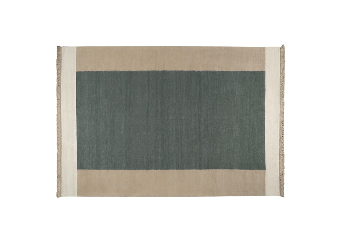 Blocky Linen Rug - 240 x 340 - Teal