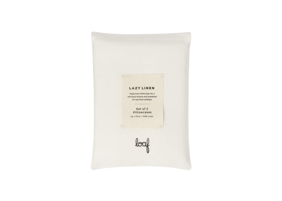 Lazy Linen Set of 2 Pillowcases - Standard - Oat Milk