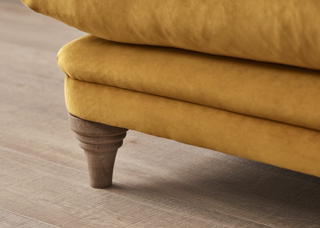 Pudding Armchair in Warm Brownie Clever Velvet