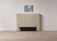 Pillow Talker Headboard in Tea Dunk Beige Slubby Twill