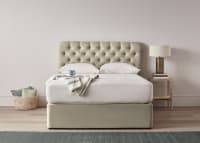 Snoozemuffin Headboard in Tea Dunk Beige Slubby Cotton