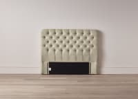 Snoozemuffin Headboard in Tea Dunk Beige Slubby Cotton