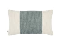 Knitty Stripe Wool Cushion 40 x 66 cm in Pale Blue