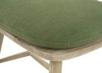 Soft Scoop Linen Seat Pad in Dark Green