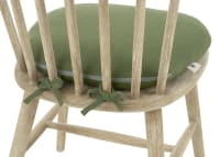 Soft Scoop Linen Seat Pad in Dark Green