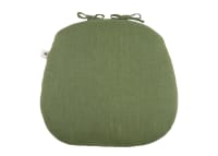 Soft Scoop Linen Seat Pad in Dark Green