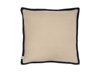 Bordy Edge Natural Linen Cushion 43x43 in Natural with Dark Blue