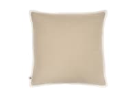 Bordy Edge Linen Cushion 43 x 43 cm in Natural And Chalk
