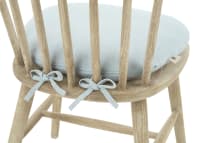 Soft Scoop Linen Seat Pad in Light Blue