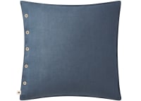 Easy Buttons Linen Cushion  60 x 60 cm in Blue